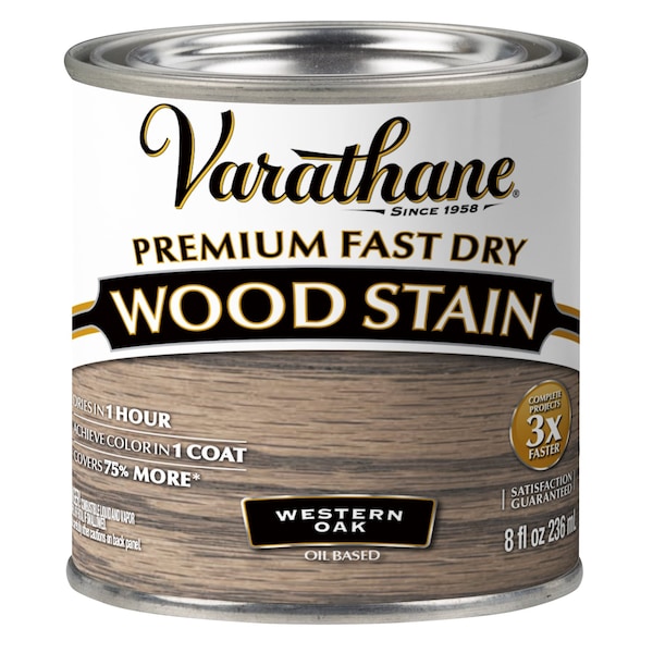 Varathane Premium Fast Dry Wood Stain, Western Oak, 1/2 Pt 370870 - main